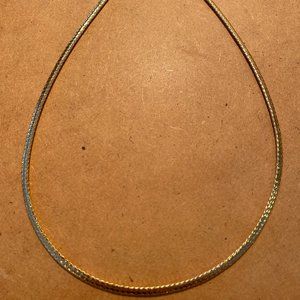 18kt yellow gold woven necklace 17.5 inches